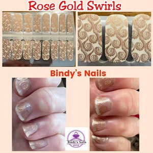 Bindy's Rose Gold Swirls Nail Polish Wrap