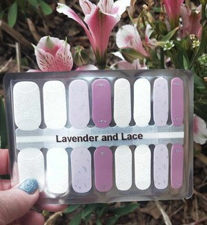 Bindy's Lavender and Lace Nail Polish Wrap