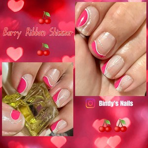 Bindy's Berry Ribbon Shimmer Nail Polish Wrap